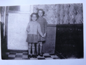 Miriam and Celia at Olga's apartment, 1942